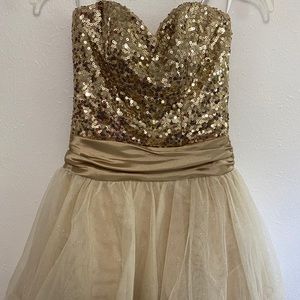 Gold Speechless mini dress